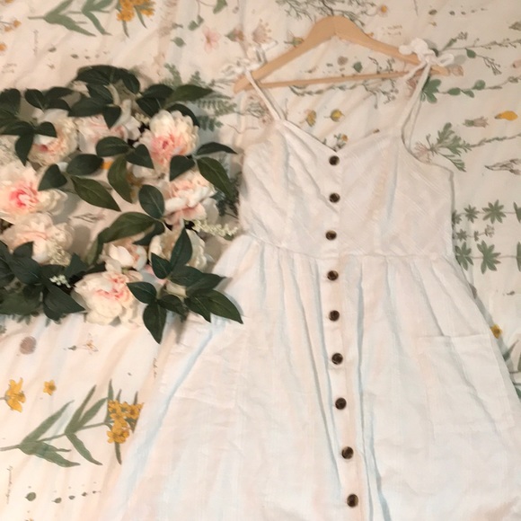 LC Lauren Conrad Dresses & Skirts - White Button-Down Dress